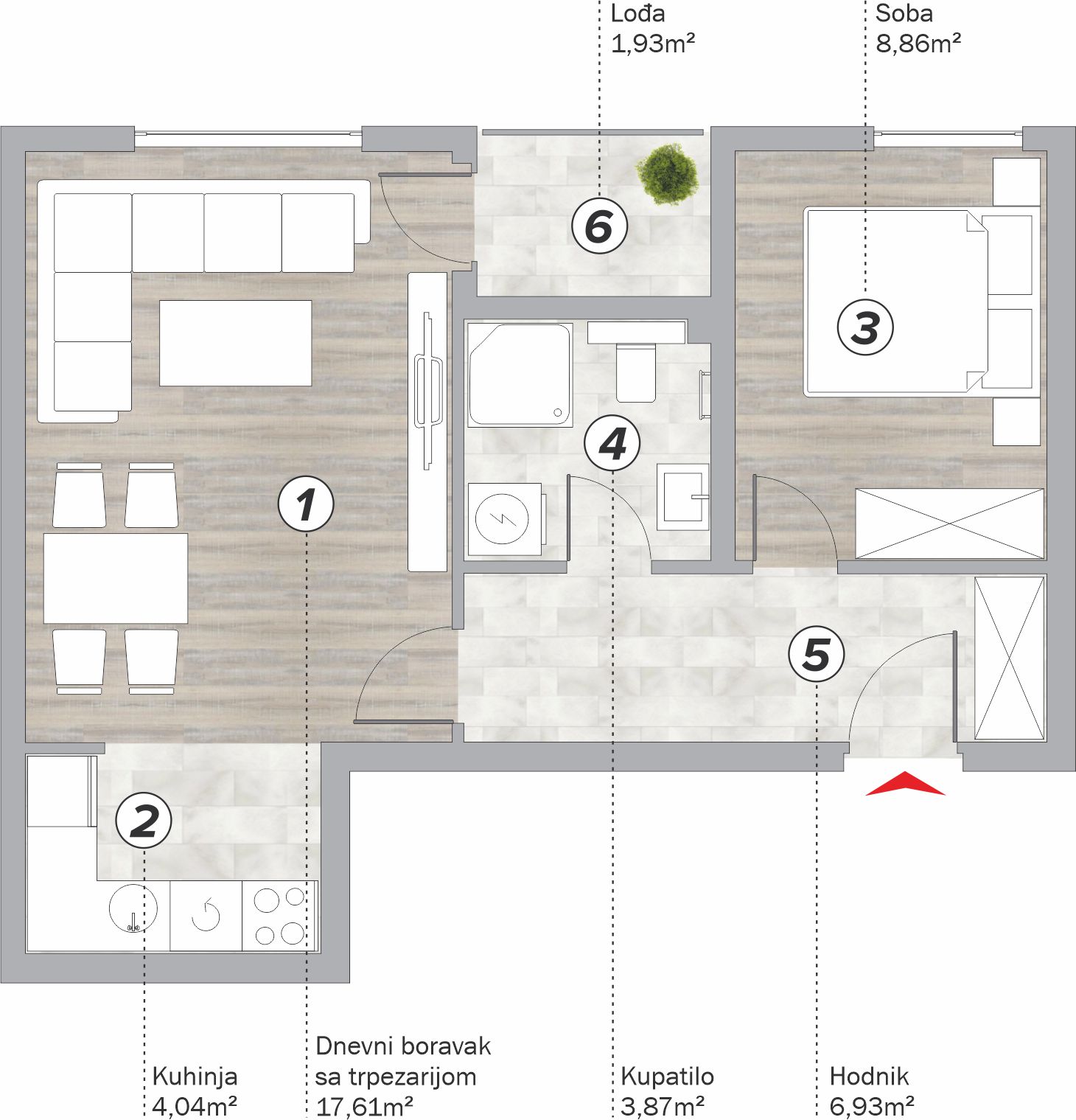 Banja Luka / SPO Varnica 2 / Povučena etaža L2 / Stan 46